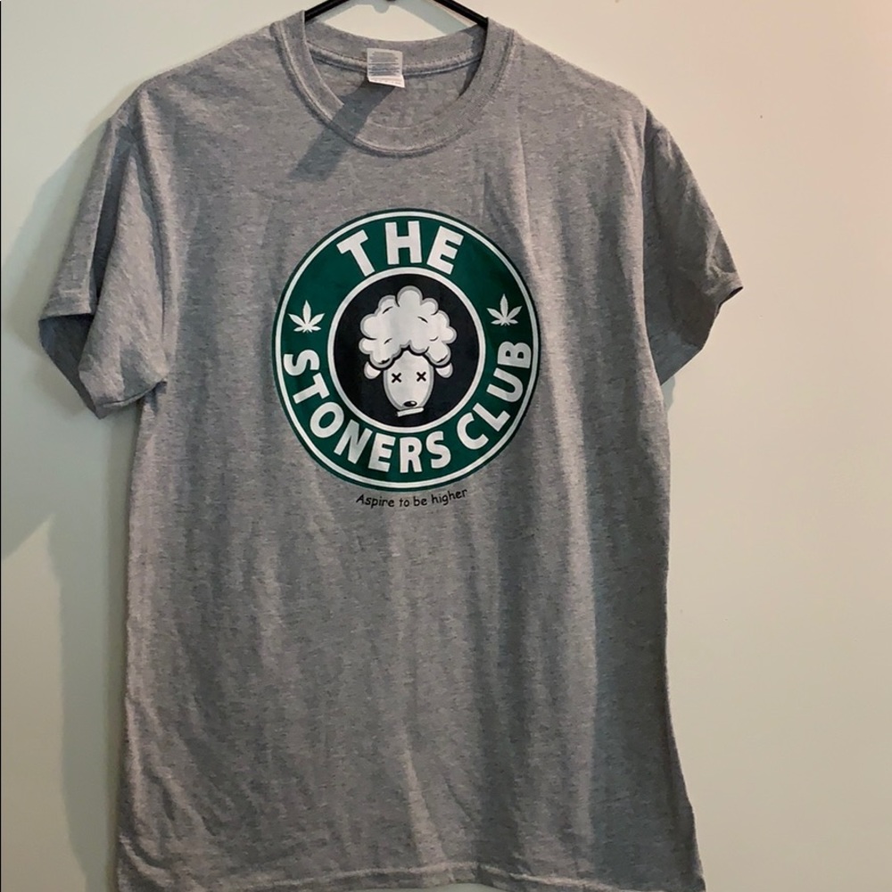 The Stoners Club Starbucks Parody Logo T-Shirt